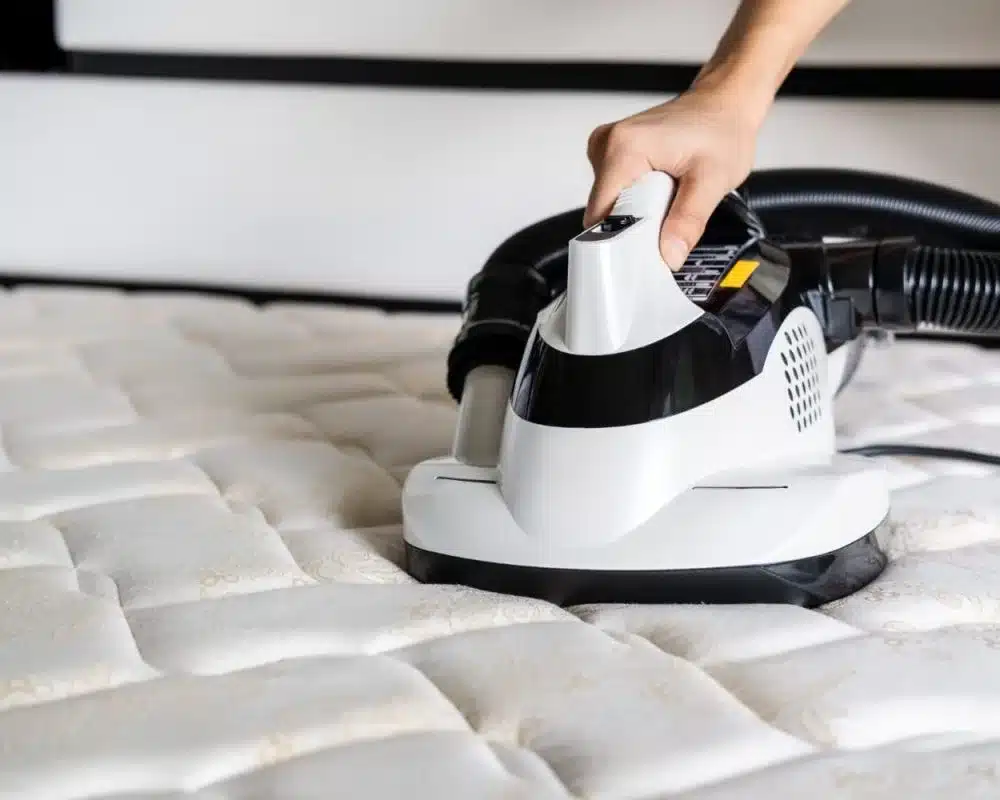 Nettoyage de matelas à domicile par une entreprise de nettoyage en Normandie avec appareil professionnel