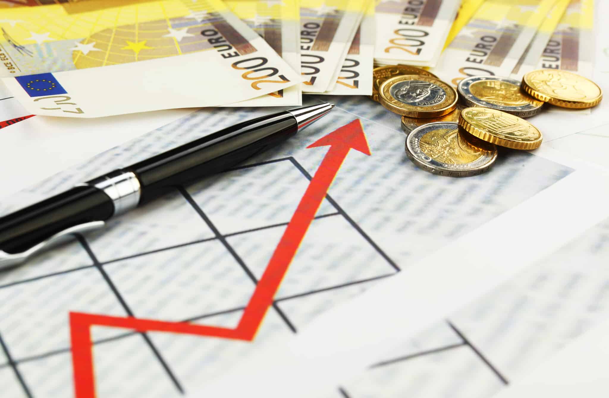 Illustration des tarifs et devis d’une entreprise de nettoyage en Normandie avec graphique et documents